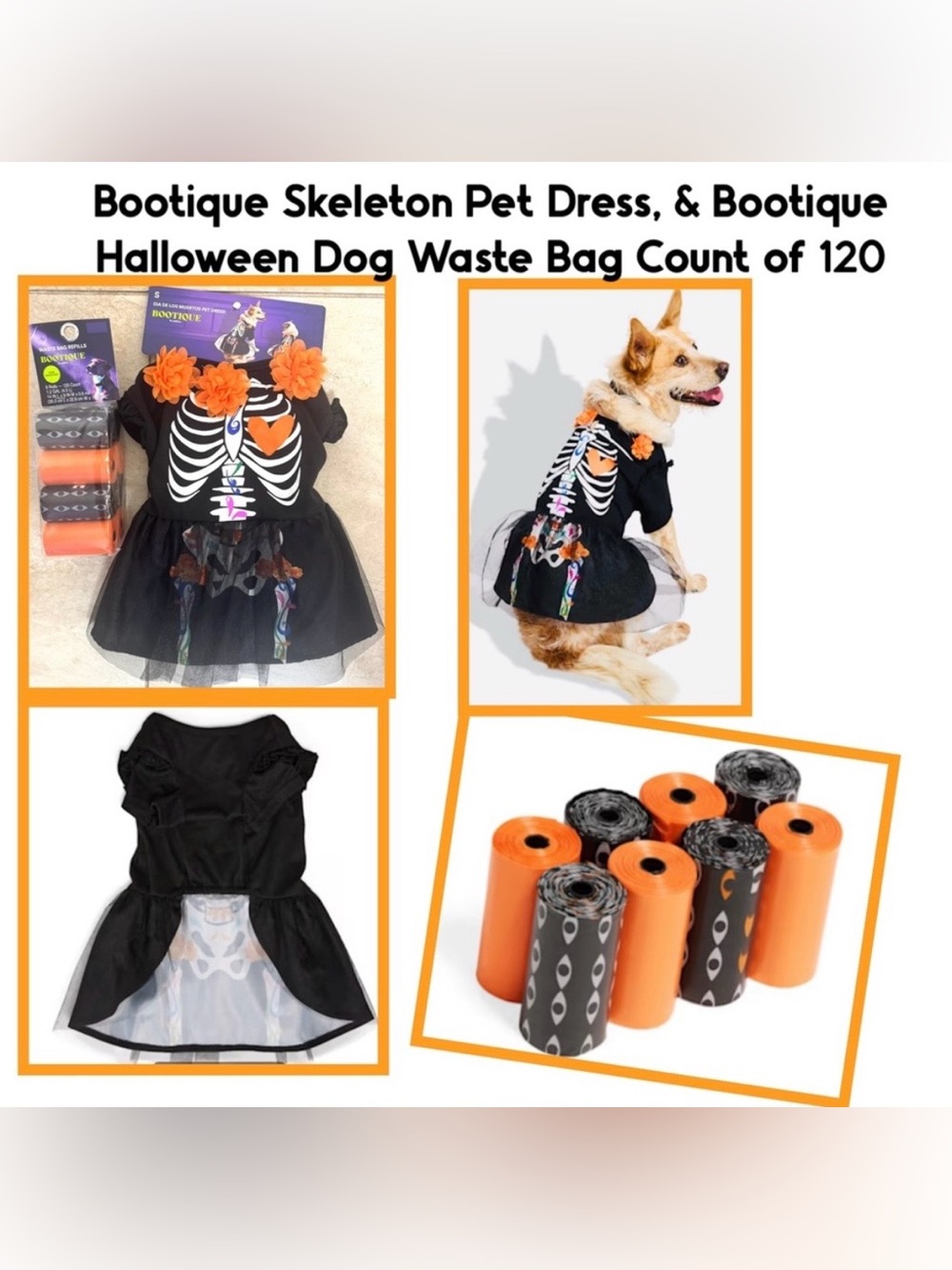 Bootique Skeleton Costume and Waste Bags